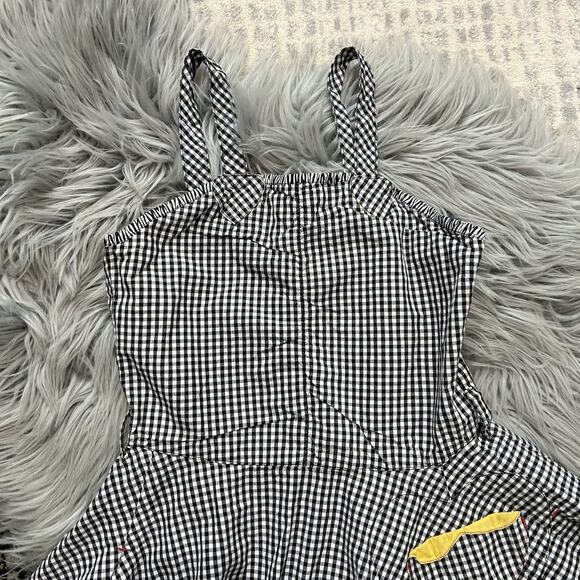 Oilily Gingham Plaid Dress With Embroidered Tropical Design‎ Size 140 (9/10Y) - Picture 3 of 4